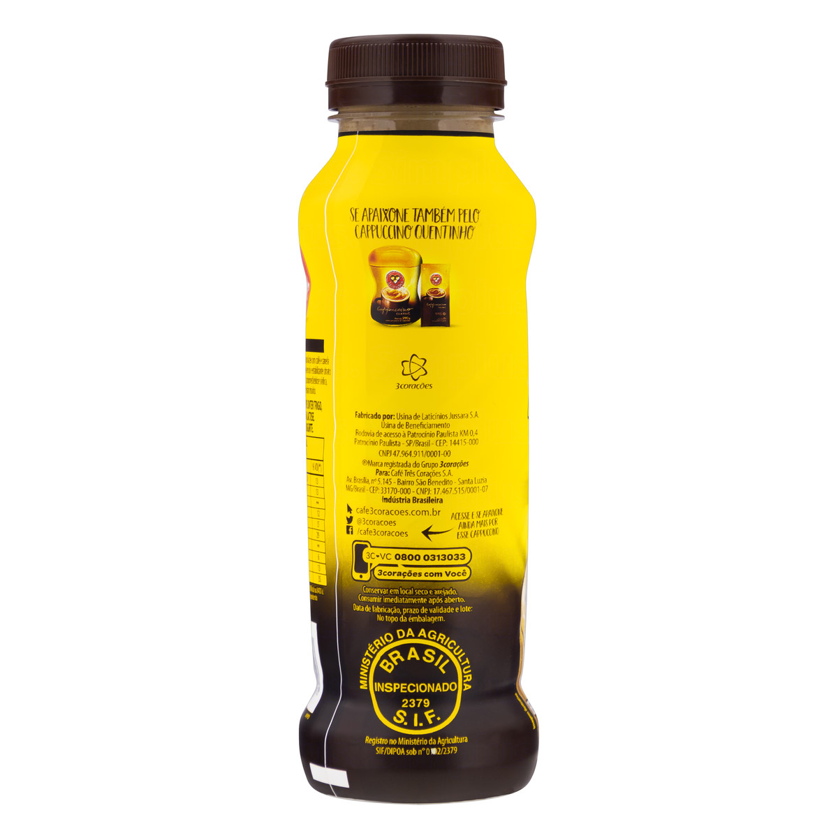 imagem de Bebida Lactea 3 Coracoes Capp Clas 260Ml