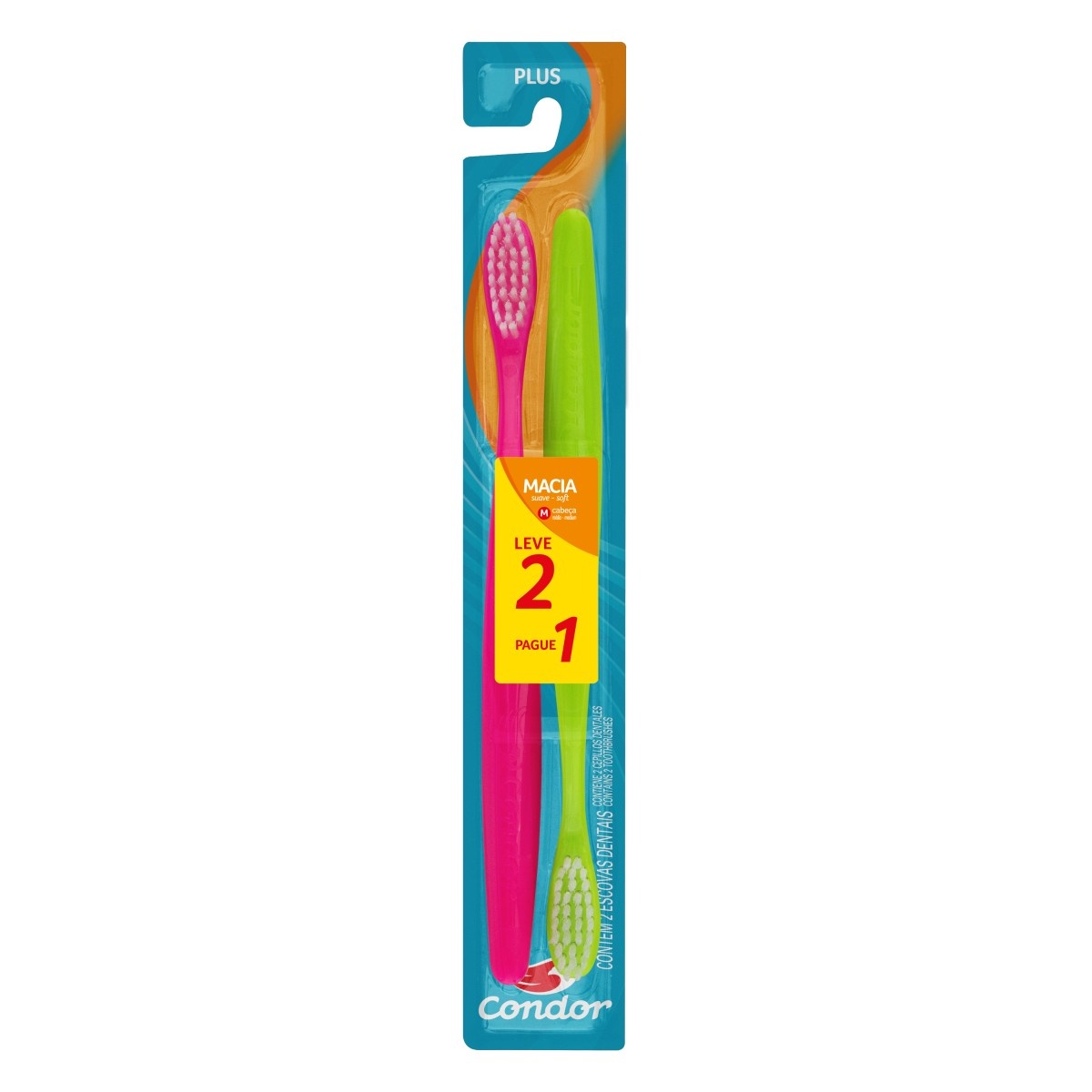 imagem de Escova De Dente Condor Plus Macia L2P1