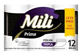 imagem de Papel Higienico Mili Prime Comf F Trip 12 20M