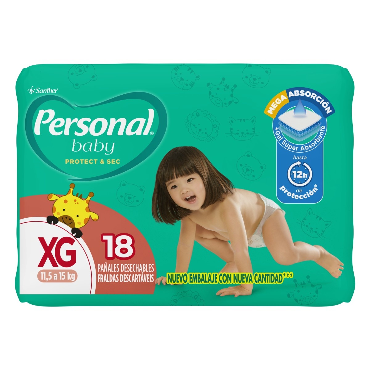 imagem de Fralda Personal Jumbo Baby Prot/Sec Xg 18