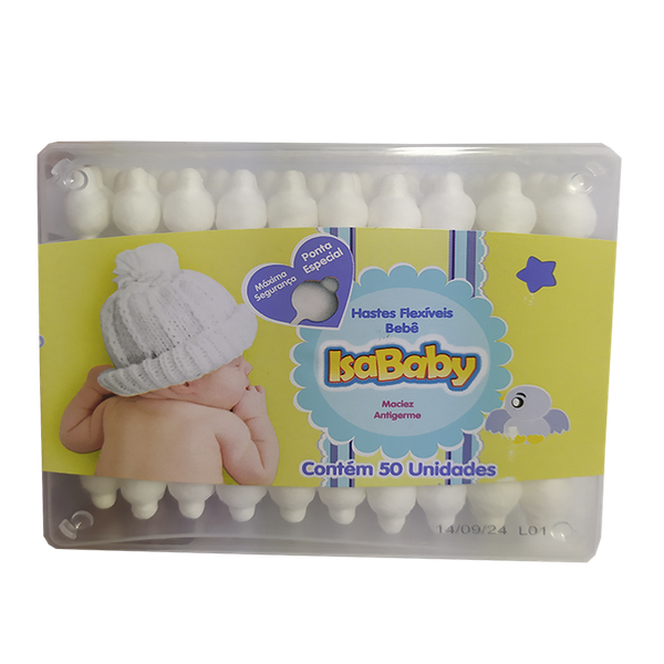 imagem de Hastes Isababy Flexiveis Baby Cx Com 50Un