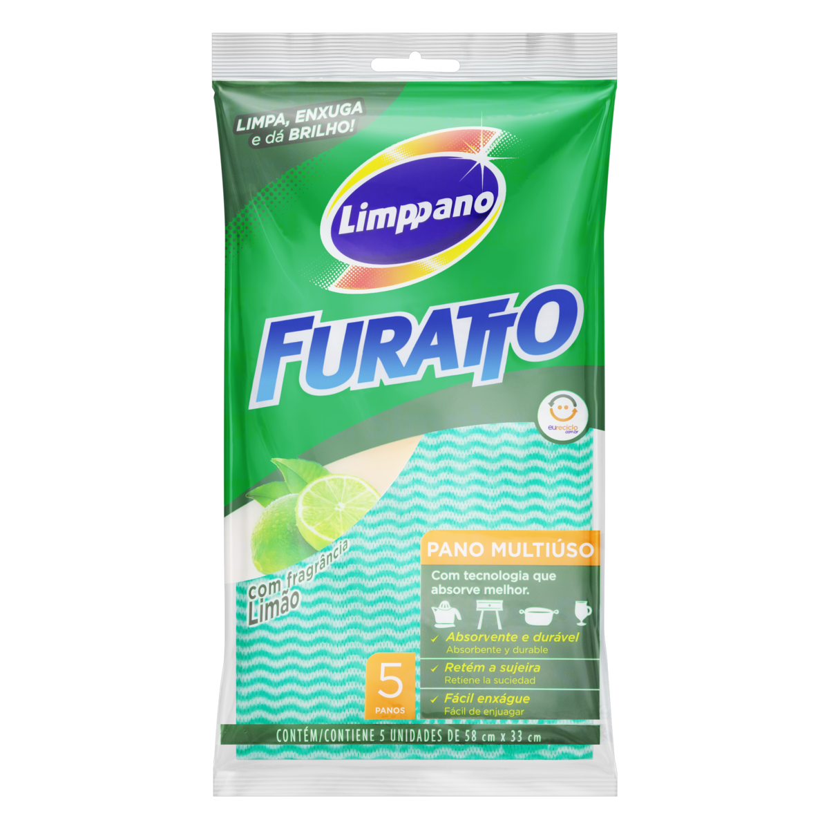imagem de Pano Limppano Furatto Limao Com 5