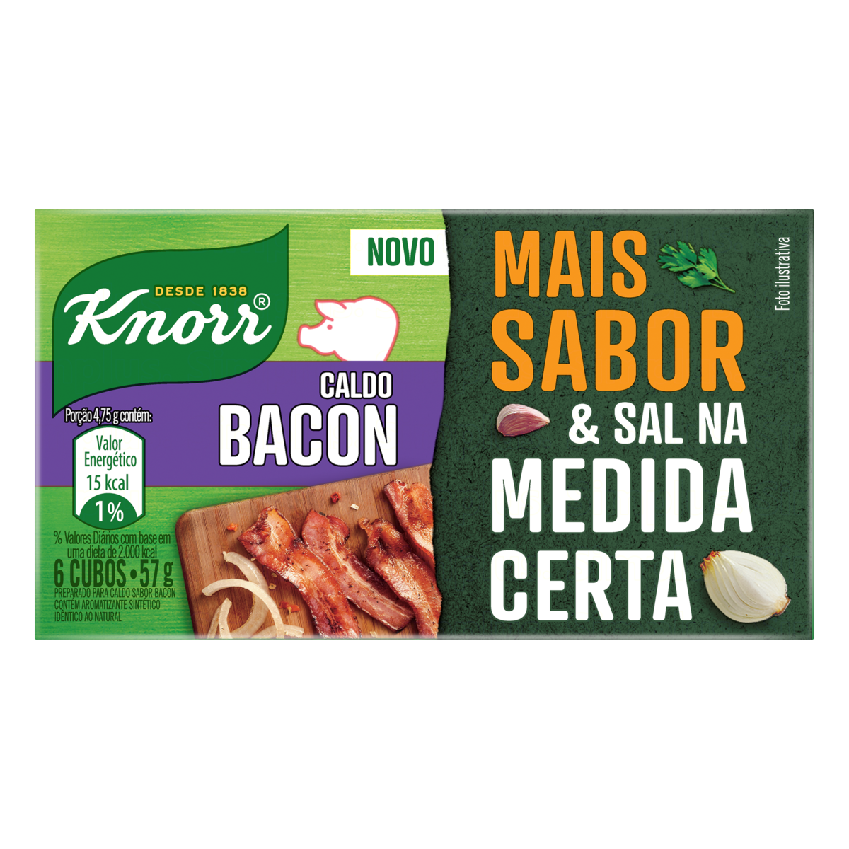 imagem de Caldo Knorr Bacon/Louro 57G