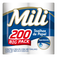 imagem de Toalha De Papel Mili Com 2 200Fls
