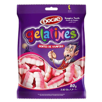 imagem de Bala Docile Gelatines Dente Vampiro 80G