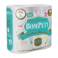 imagem de Toalha De Papel Bom Pety Com 2 20X22Cm