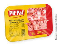 imagem de Carne Frango Pif Paf Moela Congelado Bandeija 1Kg