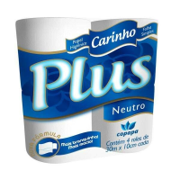 imagem de Papel Higienico Carinho Plus Neutro 4 30M