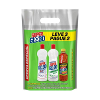 imagem de Kit Super Globo 1 Cloro At + 1 Desen + Pin 500Ml